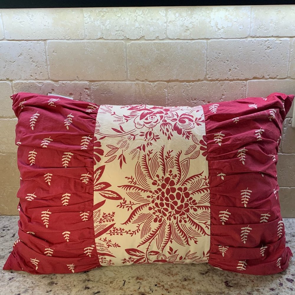 Nobel Excellence Breakfast Pillow - Maroon & Cream